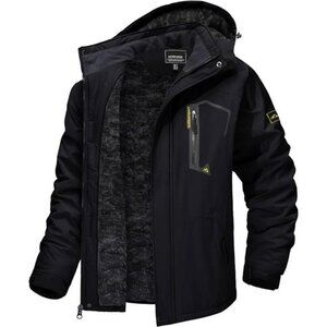 Men's Winter Skiing Jacket Water Resistant Fleece Coats Insulated Thermal Jacket